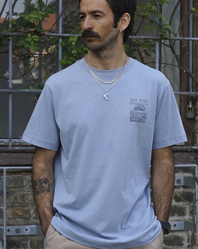 Elsk - Wind Men's Brushed T-Shirt - Dusty Blue 